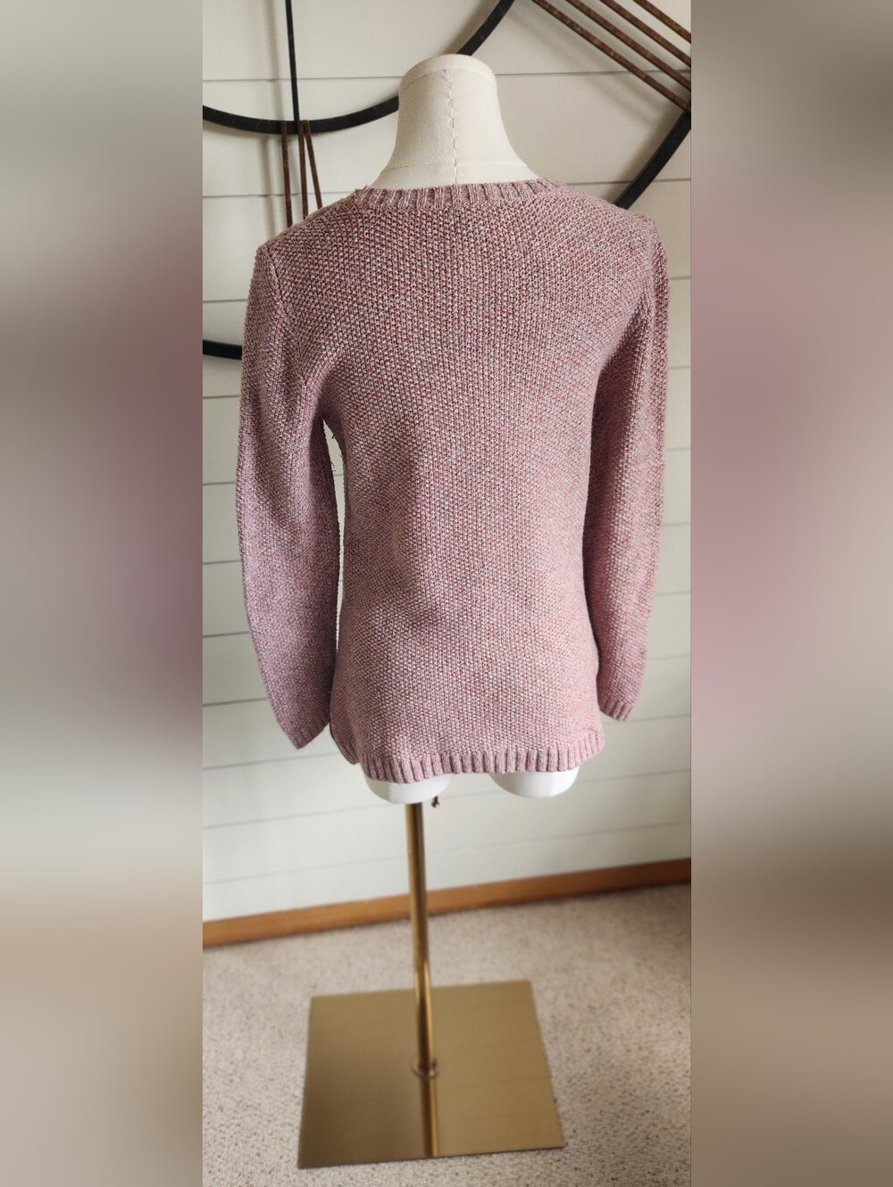 Talbots Dusty Pink Cable Knit Pullover Sweater. Size - M - Picture 4 of 8
